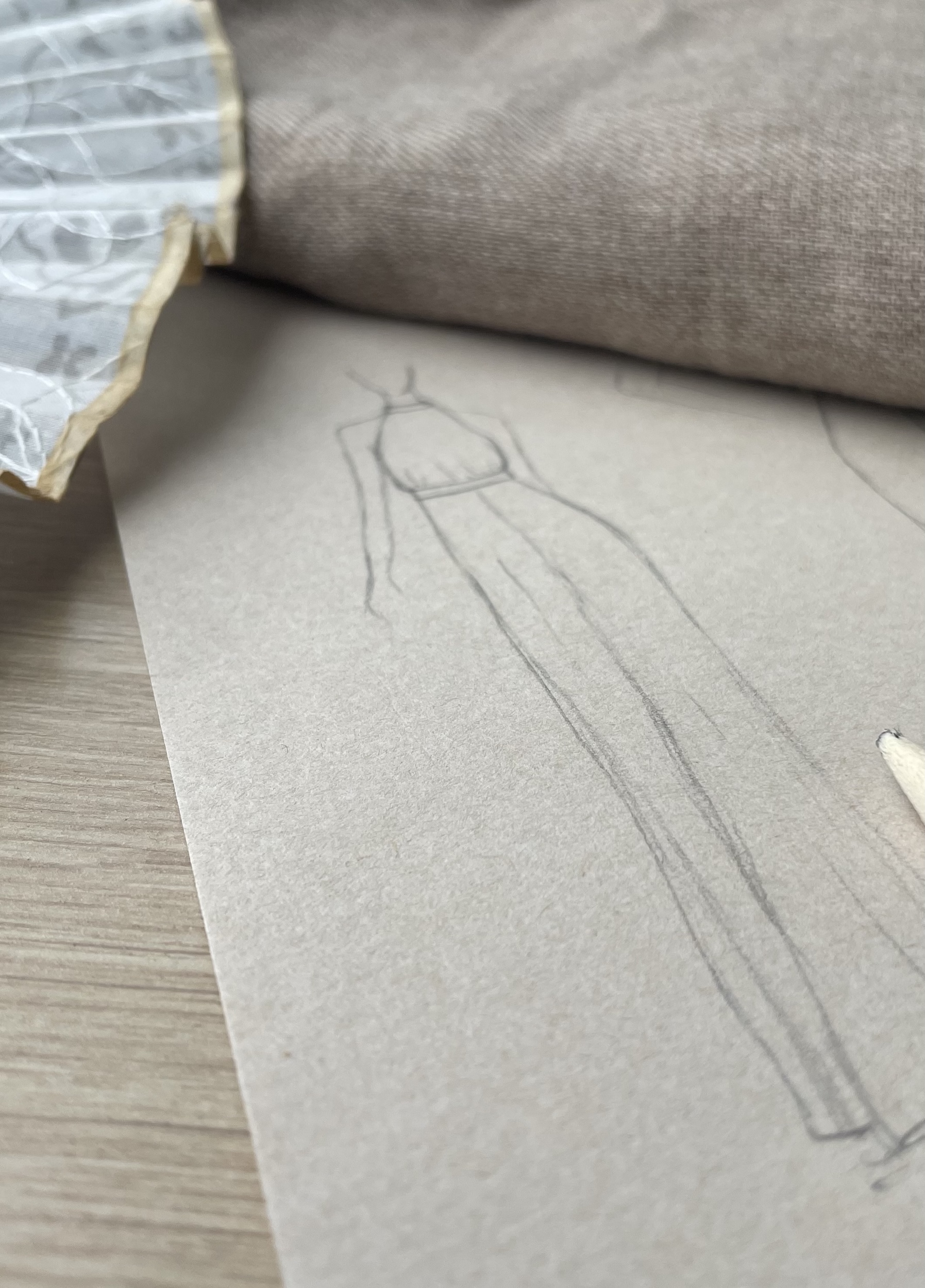 Croquis de création d'une pièce